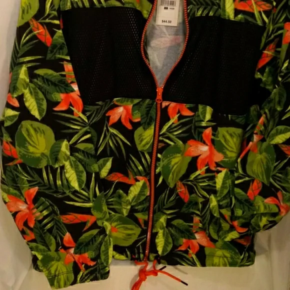 ASHLEY STEWART 2PC TROPICAL JACKET & CAPRI SET
